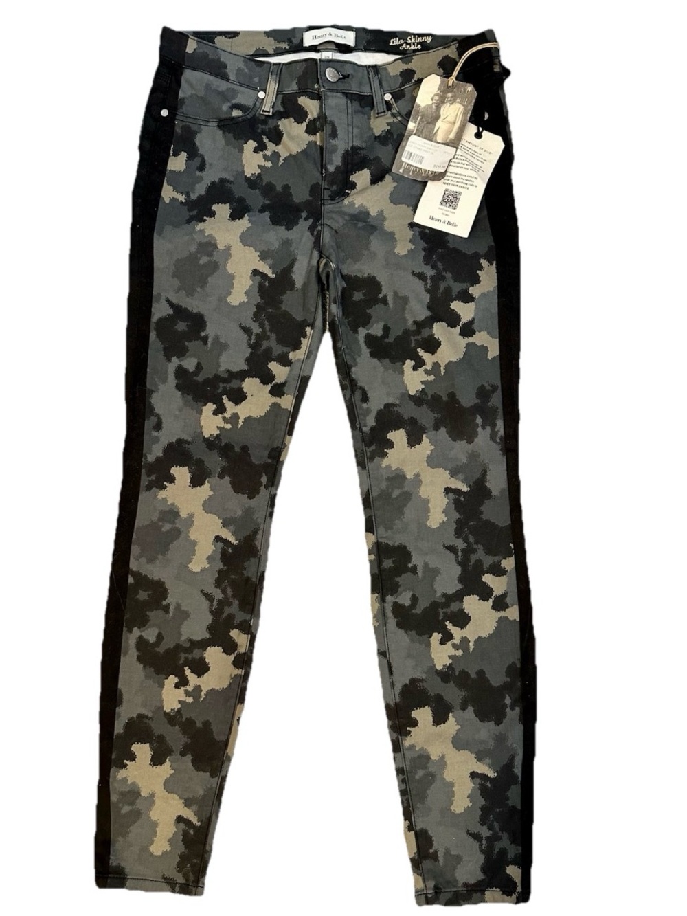 NWT Henry & Bell Nightfall Camo Pants 29 MSRP $210 Stretch Urban Edgy Military